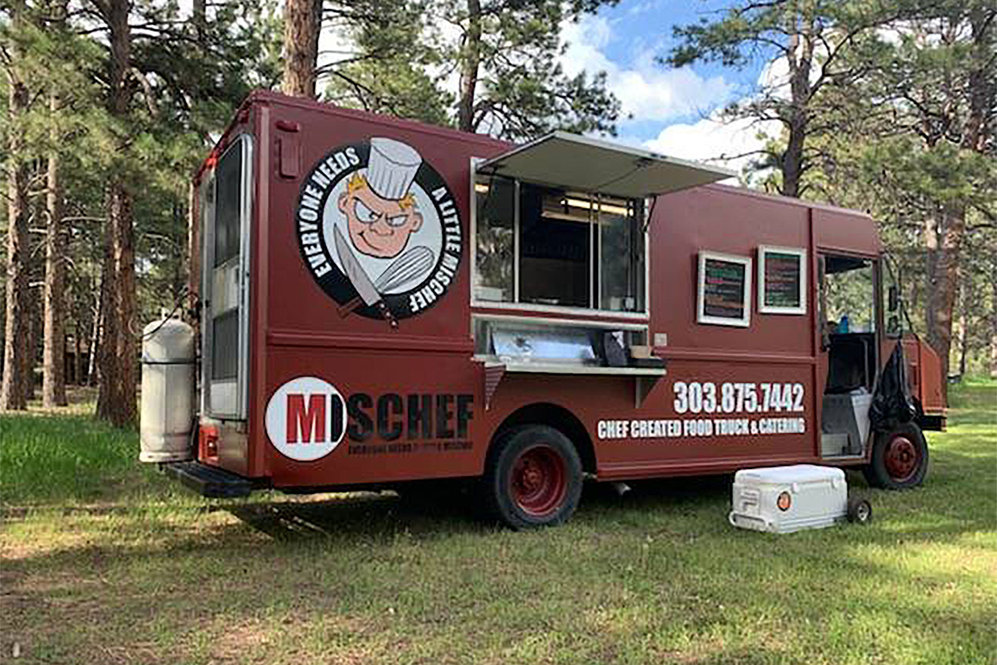 Unfortunately, Mischef is no longer in operation. Their last day of service was at one of of our events. We appreciate them for serving our neighbors and want to give them credit here on our page for their generosity.