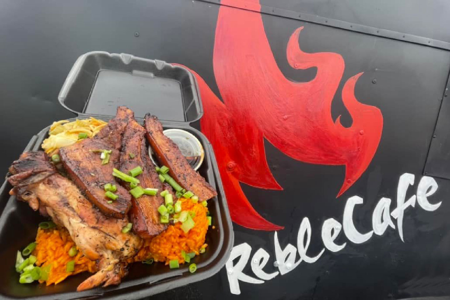 No Slogan, Just Great Food. Mobile food trailer cooking up Island flavors and serving the iconic sushi burrito. Proudly serving the Colorado Springs area.
https://www.facebook.com/RebleCafe
