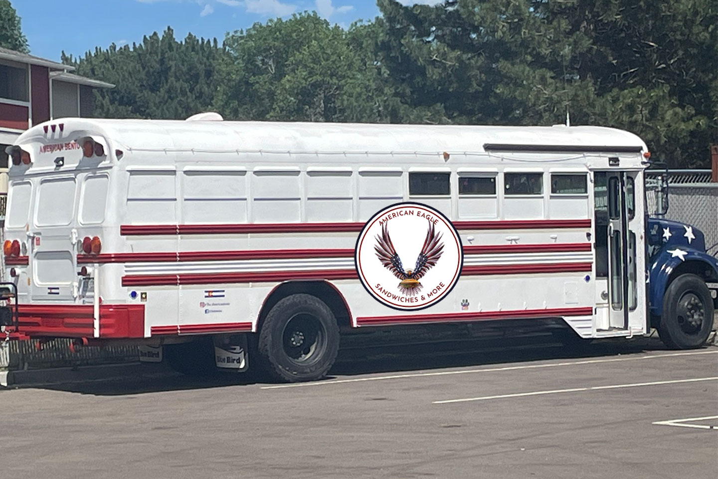The American Eagle Bus is a woman & veteran owned and operated mobile food bus that offers signature sandwiches, or you can create your own. https://www.facebook.com/TheAmericanEagleBus